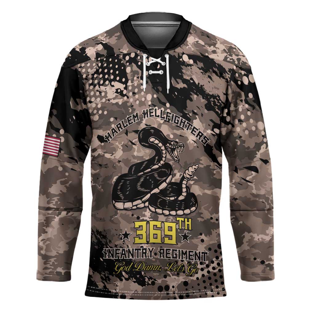 Harlem Hellfighters 369th Infantry Regiment Legacy Hockey Jersey God Damn Lets Go