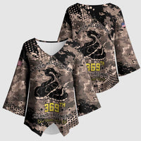 Harlem Hellfighters 369th Infantry Regiment Legacy Kimono Sleeve Blouse God Damn Lets Go