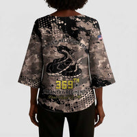 Harlem Hellfighters 369th Infantry Regiment Legacy Kimono Sleeve Blouse God Damn Lets Go