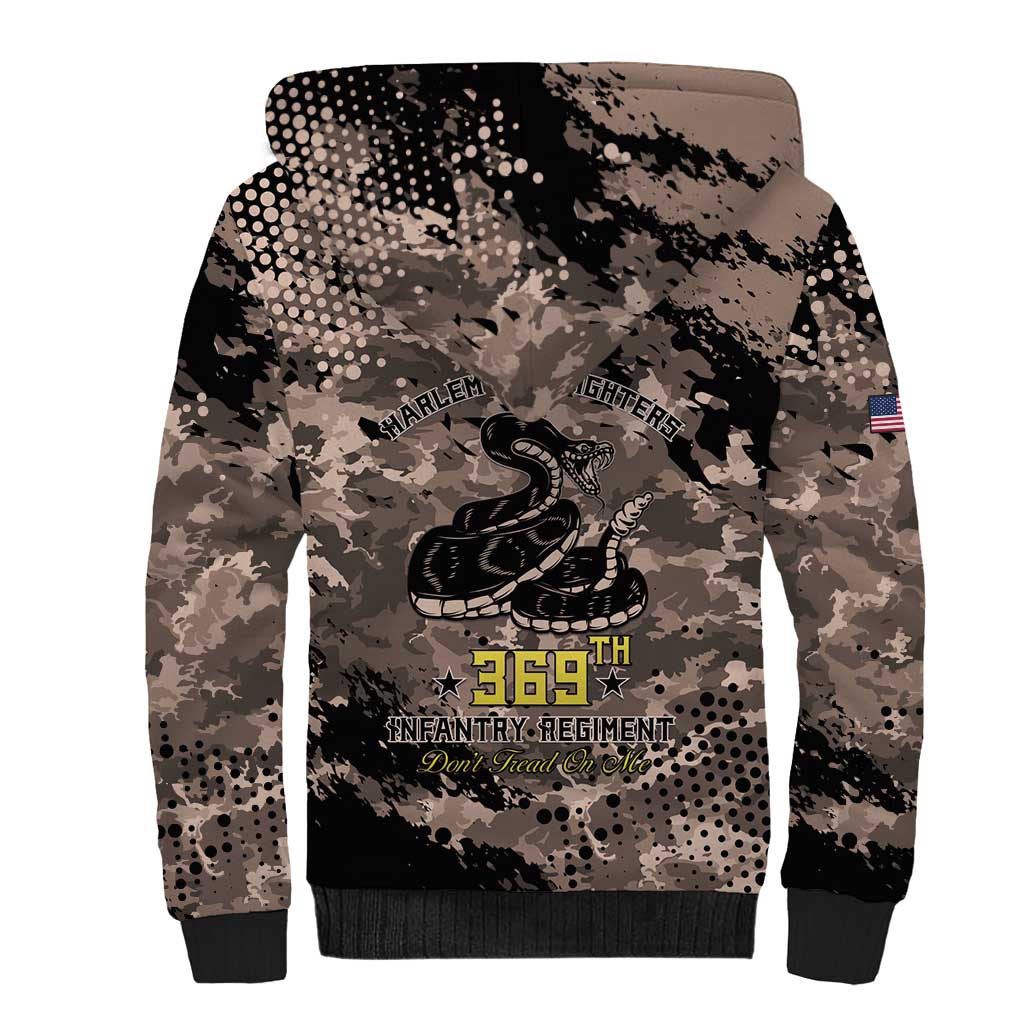 Harlem Hellfighters 369th Infantry Regiment Legacy Sherpa Hoodie God Damn Lets Go