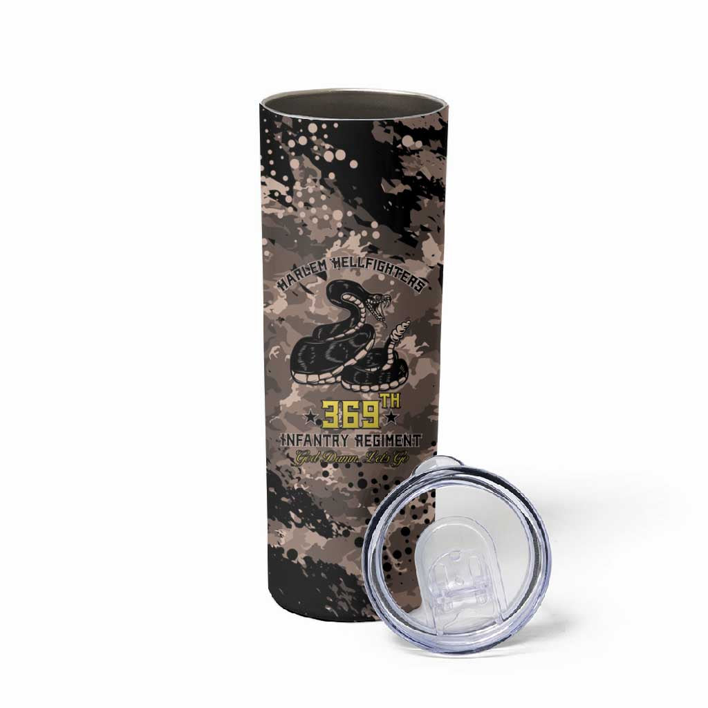 Harlem Hellfighters 369th Infantry Regiment Legacy Skinny Tumbler God Damn Lets Go