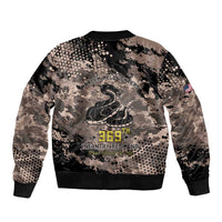 Harlem Hellfighters 369th Infantry Regiment Legacy Sleeve Zip Bomber Jacket God Damn Lets Go