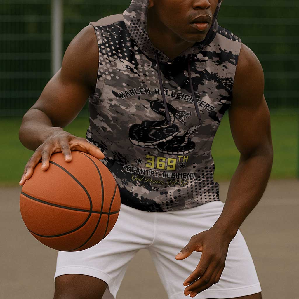 Harlem Hellfighters 369th Infantry Regiment Legacy Sleeveless Hoodie God Damn Lets Go
