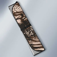 African Safari Zebra Leopard Swirl Pattern Auto Sun Shade