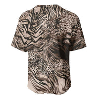 African Safari Zebra Leopard Swirl Pattern Baseball Jersey