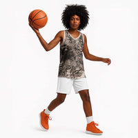 African Safari Zebra Leopard Swirl Pattern Basketball Jersey