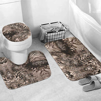 African Safari Zebra Leopard Swirl Pattern Bathroom Set