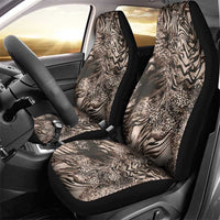 African Safari Zebra Leopard Swirl Pattern Car Seat Cover