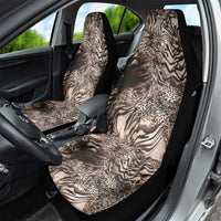 African Safari Zebra Leopard Swirl Pattern Car Seat Cover
