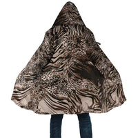 African Safari Zebra Leopard Swirl Pattern Cloak