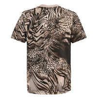 African Safari Zebra Leopard Swirl Pattern Rugby Jersey