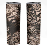 African Safari Zebra Leopard Swirl Pattern Skinny Tumbler