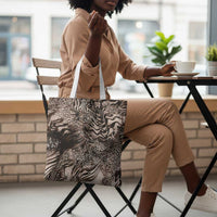 African Safari Zebra Leopard Swirl Pattern Tote Bag