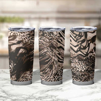 African Safari Zebra Leopard Swirl Pattern Tumbler Cup