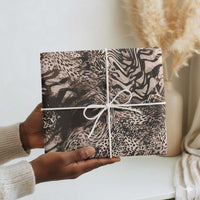 African Safari Zebra Leopard Swirl Pattern Wrapping Paper