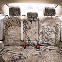 African Zebra Leopard Pattern Back Car Seat Cover Sand Taupe Beige