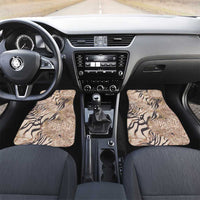 African Zebra Leopard Pattern Car Mats Sand Taupe Beige
