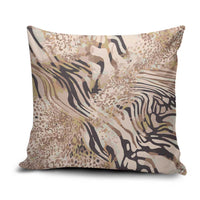 African Zebra Leopard Pattern Pillow Cover Sand Taupe Beige