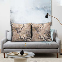 African Zebra Leopard Pattern Pillow Cover Sand Taupe Beige