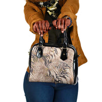 African Zebra Leopard Pattern Shoulder Handbag Sand Taupe Beige