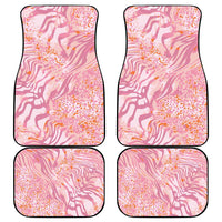 African Zebra Leopard Pattern Car Mats Blush Savannah