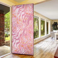 African Zebra Leopard Pattern Door Cover Blush Savannah