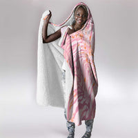 African Zebra Leopard Pattern Hooded Blanket Blush Savannah