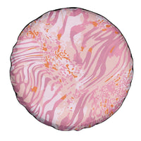 African Zebra Leopard Pattern Spare Tire Cover Blush Savannah