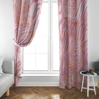 African Zebra Leopard Pattern Window Curtain Blush Savannah