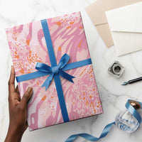 African Zebra Leopard Pattern Wrapping Paper Blush Savannah