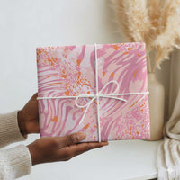 African Zebra Leopard Pattern Wrapping Paper Blush Savannah
