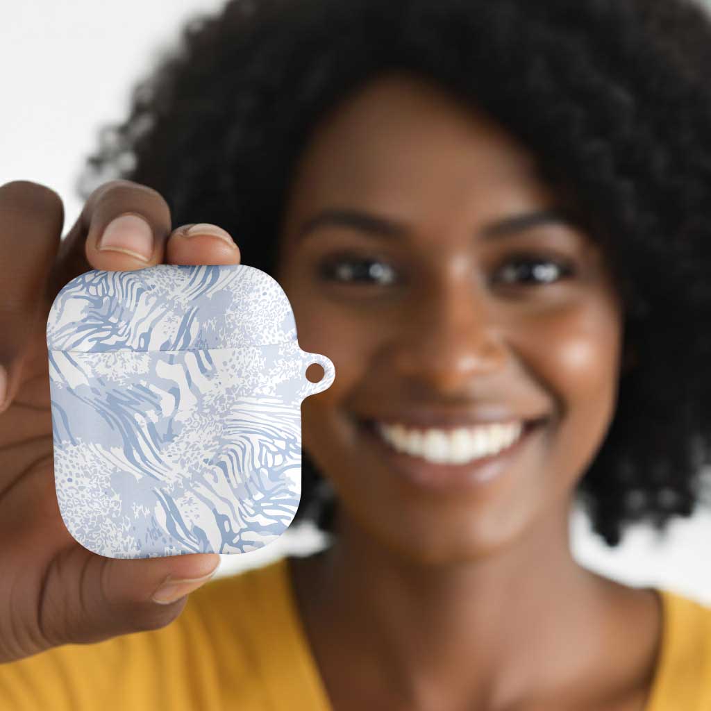 African Zebra Leopard Pattern AirPods Case Sky Savannah