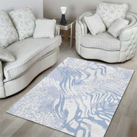 African Zebra Leopard Pattern Area Rug Sky Savannah
