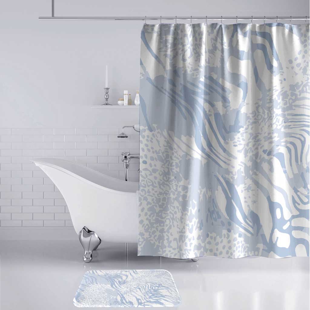 African Zebra Leopard Pattern Bathroom Set Sky Savannah