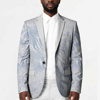 African Zebra Leopard Pattern Blazer Sky Savannah