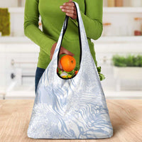 African Zebra Leopard Pattern Grocery Bag Sky Savannah