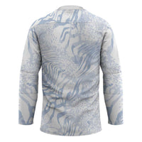 African Zebra Leopard Pattern Hockey Jersey Sky Savannah