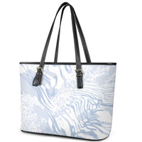 African Zebra Leopard Pattern Leather Tote Bag Sky Savannah