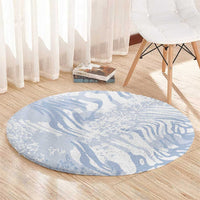 African Zebra Leopard Pattern Round Carpet Sky Savannah