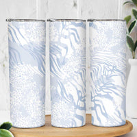 African Zebra Leopard Pattern Skinny Tumbler Sky Savannah
