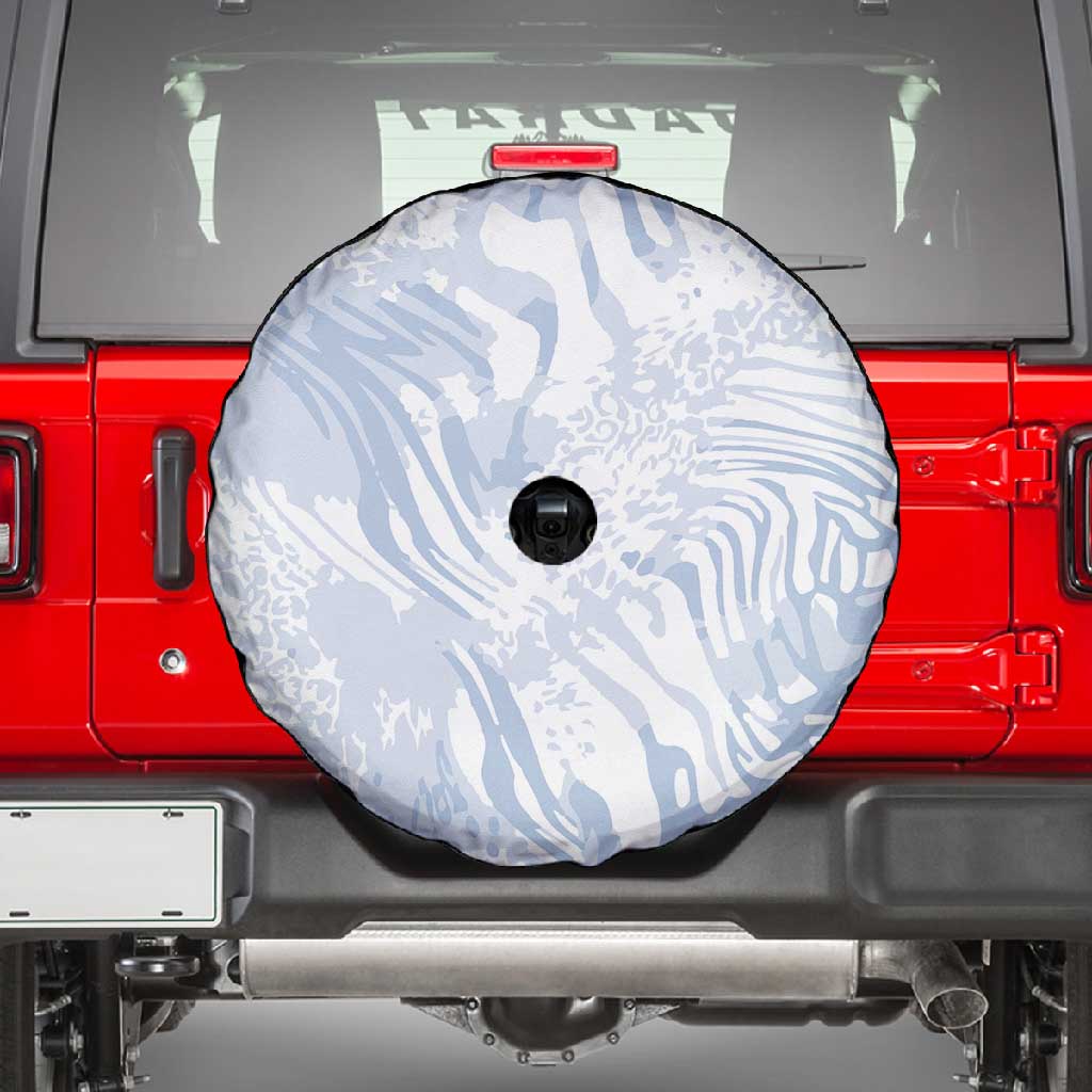 African Zebra Leopard Pattern Spare Tire Cover Sky Savannah
