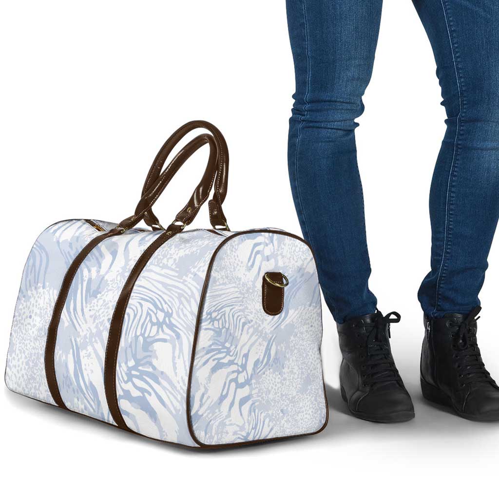 African Zebra Leopard Pattern Travel Bag Sky Savannah