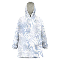 African Zebra Leopard Pattern Wearable Blanket Hoodie Sky Savannah