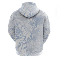 African Zebra Leopard Pattern Zip Hoodie Sky Savannah