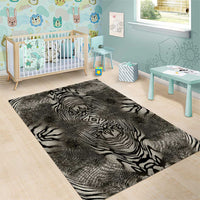 African Zebra Elephant Skin Pattern Area Rug