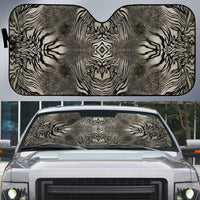 African Zebra Elephant Skin Pattern Auto Sun Shade
