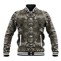 African Zebra Elephant Skin Pattern Baseball Jacket