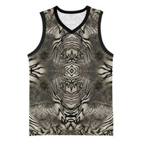 African Zebra Elephant Skin Pattern Basketball Jersey