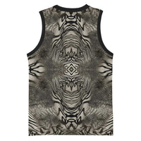 African Zebra Elephant Skin Pattern Basketball Jersey
