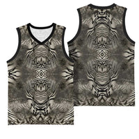 African Zebra Elephant Skin Pattern Basketball Jersey